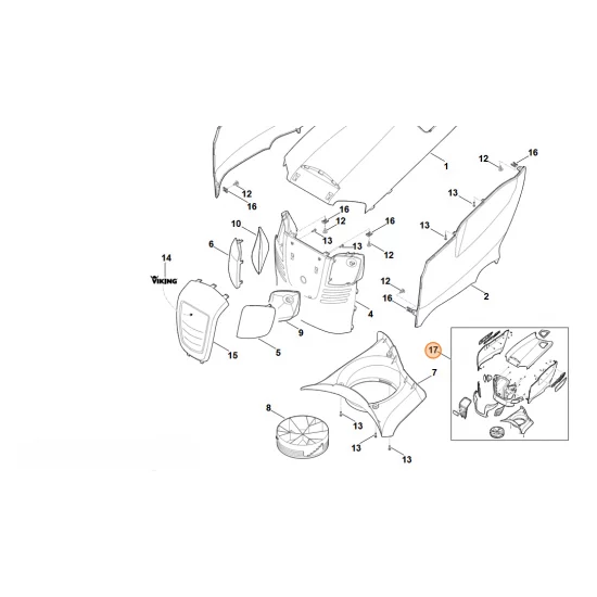 STIHL  Zestaw modyfikujący (kompl. pokrywa silnika) 6170 007 1060